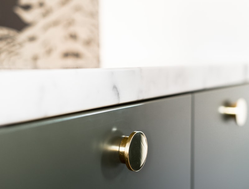 A joinery detail — cast brass on a painted door