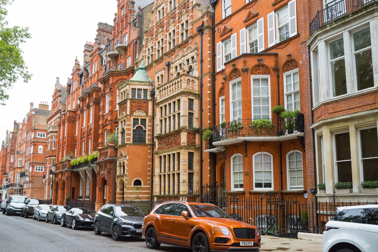 A grand brick terrace of the kind Bramerton House belongs to